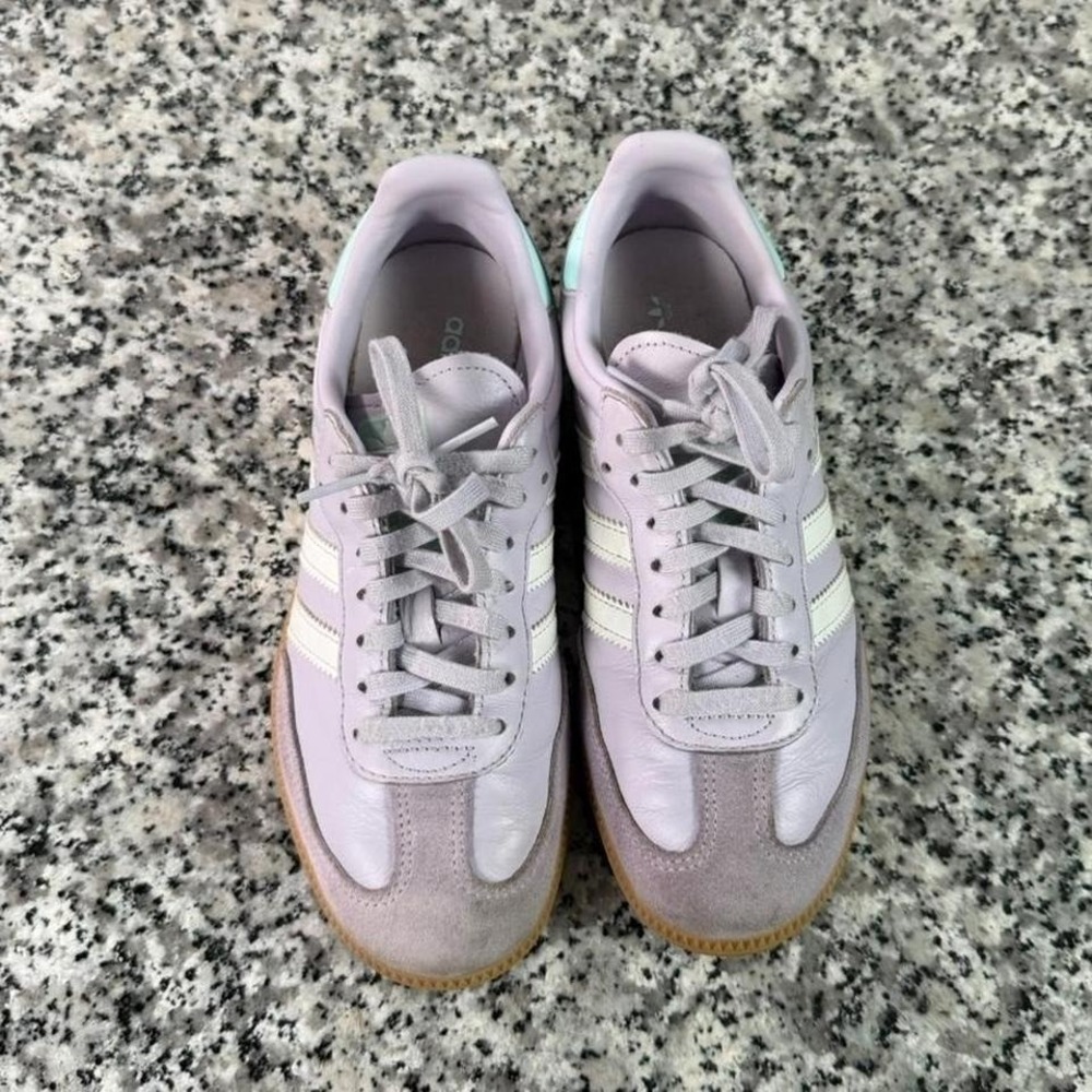Adidas Samba OG Aqua Purple Sneaker Shoe W5 IH2872 - Picture 4 of 7
